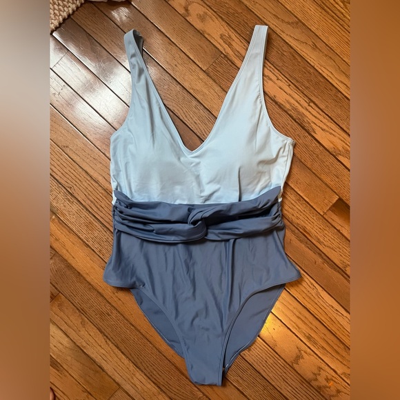 Summersalt Light Blue and Gray One Piece Swimsuit - Picture 5 of 12
